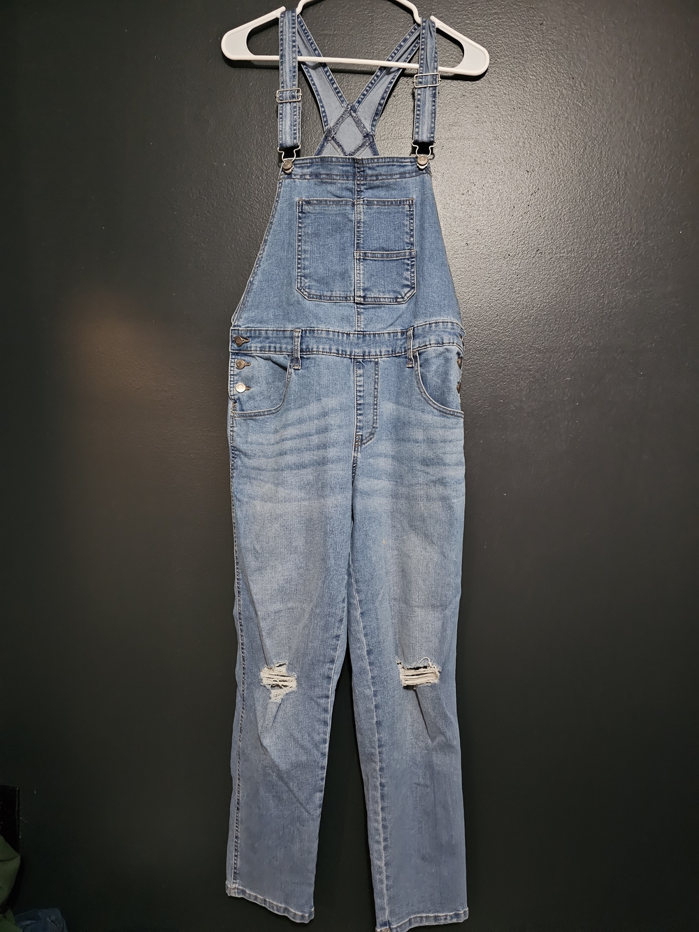 Celebrity Pink Light Blue Denim Overalls